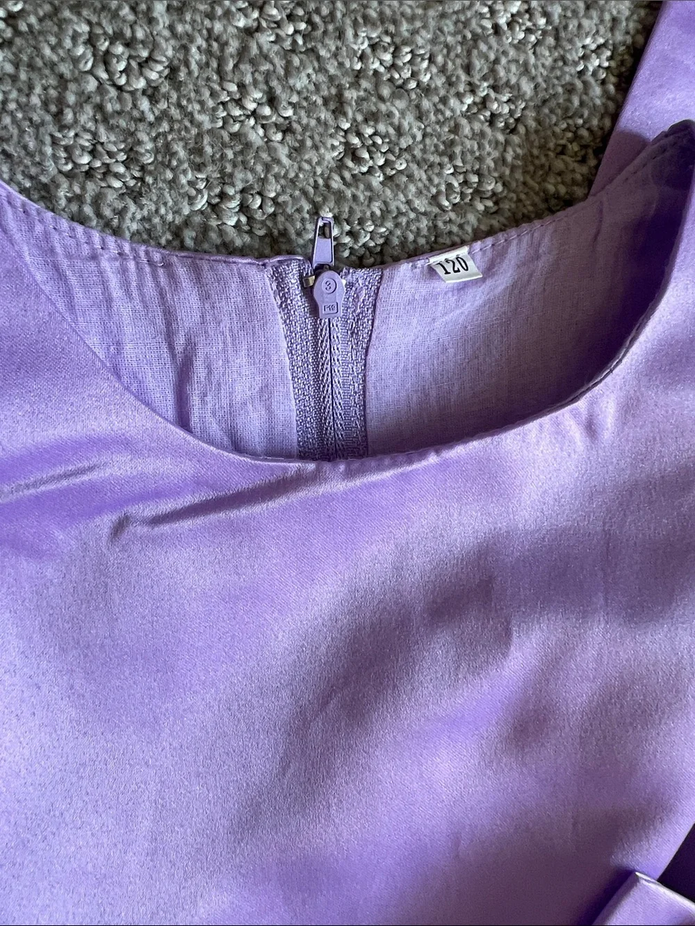 Lavender & Purple Tulle Tiered Dress with Bow size 5/6 (120)